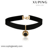 43710 Fashion Platinum Diamond Long Beads Jewelry Pendant Black Choker Necklace
