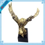 Wings of Glory Bald Eagle Bronze Electroplated Figurine with Base Resin Statue