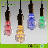 Colorful St64 Starry Firework Decorative LED Bulb 3W E26 for Home Decoration