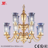 Glorious Glass Chandelier with Metal Arms Wl-83094b