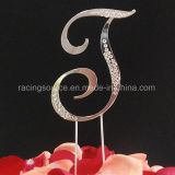 Partial Diamantee French Font Letter Wedding Cake Topper for Wedding Decoration