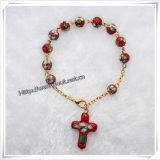 8mm Red Color Cloisonne Beads Rosary Bracelet (IO-CB076)