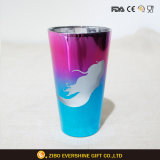 16oz Multi Color Pint Lighted Glass Engrave Mermaid