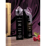 Black Crystal Award with Laser Text