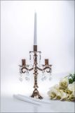 Bronze Three Poster Glass Candle Holder for Wedding Decoration