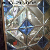Blue Crystal Glass Mirror Tile for Room Decor