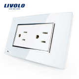 Livolo Us Crystal Glass Universal Wall Power Switch Socket (VL-C3C2US-81/82)