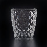 Very Popular Faceted Candle Holder with Embossed Pattern