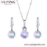 64902 Xuping Schmuck, 925 Sterling Silver Color Jewelry Sets Crystals From Swarovski