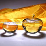 Smooth Clear Crystal Apple for Hotel Decoration with High Quality in 2016