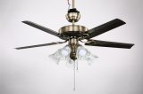 52 Inch Antique Brass Color Ceiling Fan with Lighting