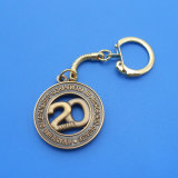 Customize Antique Gold Key Chains with Rhinestones