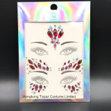 1 Set/2PCS Face Gems Body Glitter Sticker Rhinestone Tattoo DIY Adhesive Face Jewels Sticker (SR-53)