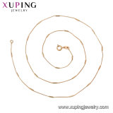 44766 Fashion Rose Gold-Plated Colorful CZ Crystal Jewelry Necklace Chain with Swan-Plated