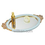 New Polyresin Oval Mirror Tray Desktop Decoration
