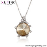43720 Xuping Simple Shape Gold Round Pendant, Crystals From Swarovski Wedding Necklace Jewelry