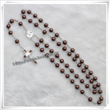 Glass Rosary Beads Necklace Handcrafted Catholic Rosary Beads (IO-cr280)