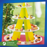Hot Selling Round Acrylic 4-Tier Cupcake Cake Stand for Birthday Wedding Party Cake Shop