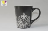 Wholesale Black Classical Flower Ceramic Mug