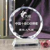 Sun Flower Shape Crystal Trophy Award