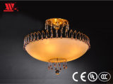 New Designed Crystal Ceiling Lamp with Glass Cover at Bottom