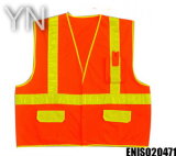 Orange Reflective Safety Clothing with Pocket
