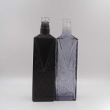 Black Paint 700ml Vodka Bottle, Distilled Spirits Wine Vessel