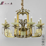 Retro Crystal Decorative Pendant Lamp with Antique Brass with Hotel