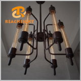 Industrial Pendant Lights Vintage Art Erect Suspension 6 Light