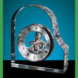 Hear Crystal Desk Clock as Paperweight Gifts