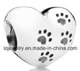 Custom Paw Print Bead Heart Shape