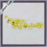 Beautiful Round Yellow Synthetic Sapphire Gemstone
