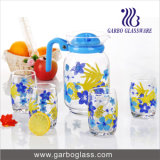 Printing 7PCS Drinking Glass Water Set