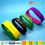 Special logo printing ISO 14443A Ntag203 RFID Dual Frequency Bracelet Silicone Wristband