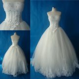 Strapless Heavy Beading Crystals Ball Gown Bridal Dresses Wedding Dress