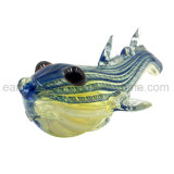 Fugu/Globefish/Balloon Fish Stripe Design Glass Hand Pipe (ES-HP-146)