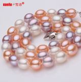 Multicolor AAA Rice Shape Geniune Pearl Necklace Wholesale
