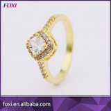 Copper Alloy CZ Gold Finger Ring for Fashion Girls