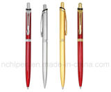 Sharp Gold & Silver Clip Slim Metal Pen