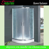 Portable Aluminum Curved Painted Tempered Glass Shower Enclosure (TL-530)
