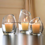 Crystal Clear Glass Candle Holder (ZT-100)