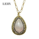 Natural Stone Pendant Anti-Gold Plated Fashion Jewelry Necklaces