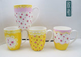 Sweet Pink Yellow Flowers Ceramic Mug