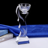 Crystal Trophy Engraved Logo or Words Glass Award Cup with a Bowl for Sports Souvenirs Eurovision Song Contest Awards Trophy