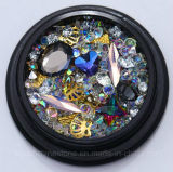 Ab Color Crystal Nail Rhinestone Pearl Mini Beads Metal Strass DIY Manicure 3D Nail Art Decoration (NR-03)