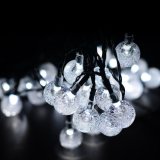 30LED Outdoor Solar String Lights Warm White Crystal Ball Christmas Lights for Garden, Yard,