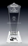 10 Inch Tall D Vinci Crystal Award Trophy (DV1N)