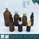 Brown Frosted Essential Oil Glass Bottle