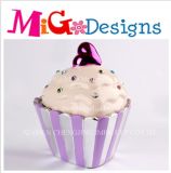 Wholesale Chinese Item Purple Cupcake Cookies Canister