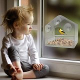 Crystal Clear Weatherproof Design Squirrel Resistant Acrylic Window Bird Feeder